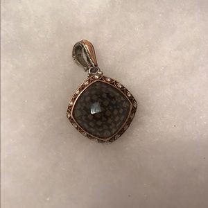 Tacori 18k925 smoky quartz pendant.